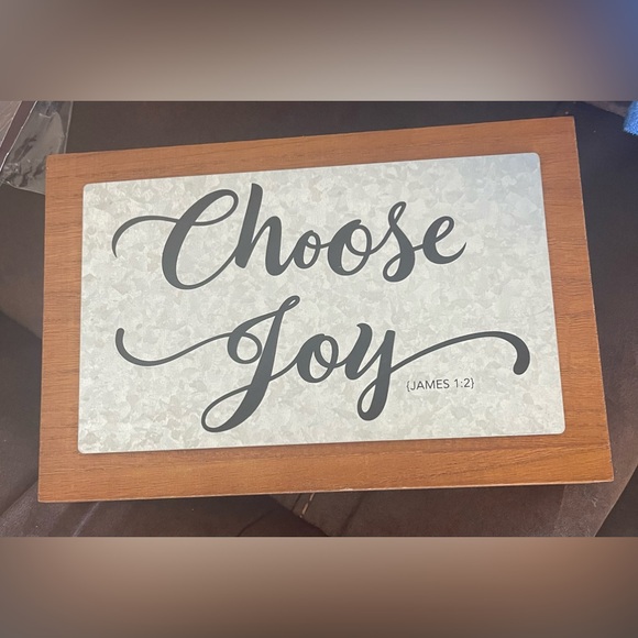 Choose Joy wall Decor. Wood & metal - Picture 1 of 1